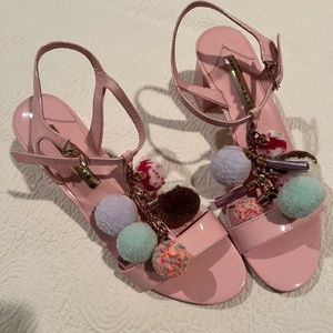 Sophia Webster pink patten leather sandals size 38